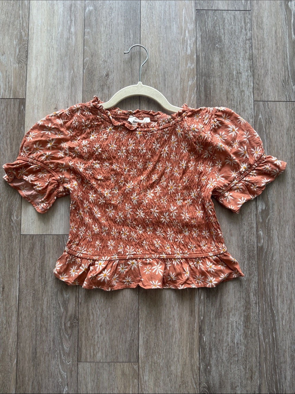 URBAN Romantics Orange Floral Smocked Crop Top